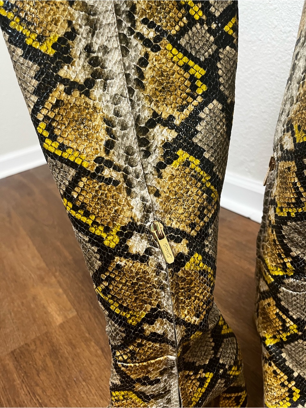 Circus by Sam Edelman Snake Print OTK Boots Size 7.5 - Picture 4 of 7